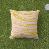 Gold Waves Abstrakte Glitzer Muster Rosa Rose Kissen (Golfball-Marker)