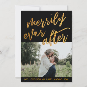 Gold Waves auf Schwarz nach, Foto Feiertagskarte