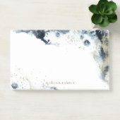 Gold Waves Monogram Post-It Notes Klebezettel (Büro)