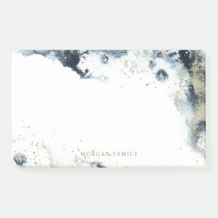 Gold Waves Monogram Post-It Notes Klebezettel