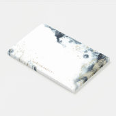 Gold Waves Monogram Post-It Notes Post-it Klebezettel (angewinkelt)