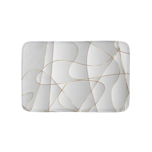 Gold Wavy Lines Badematte (Vorderseite)
