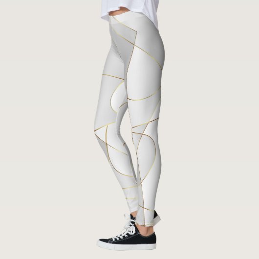 Gold Wavy Lines Leggings (Links)