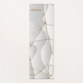 Gold Wavy Lines Yogamatte (Vorderseite)