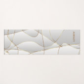 Gold Wavy Lines Yogamatte (Vorderseite (Horizontal))