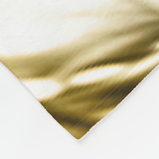 Gold Wavy Metallic Look Fleecedecke (Ecke)