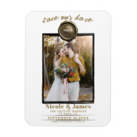 Gold Wax Siegel Foto Hochzeit Speichern Sie das Da