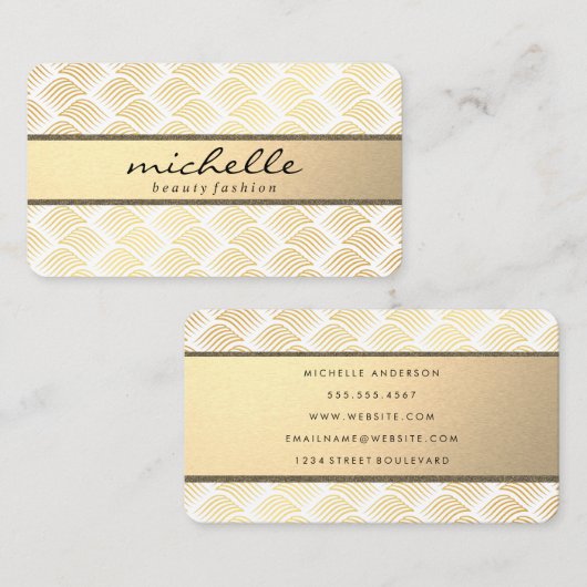 Gold Weave Lux Visitenkarte (Vorne/Hinten)