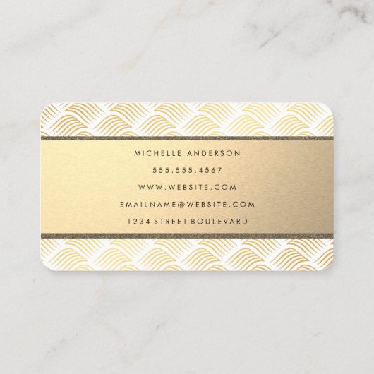 Gold Weave Lux Visitenkarte (Rückseite)