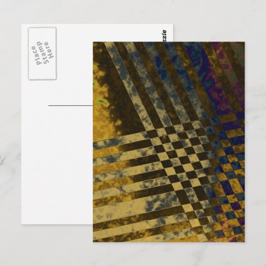 Gold Weave Postkarte (Vorne/Hinten)