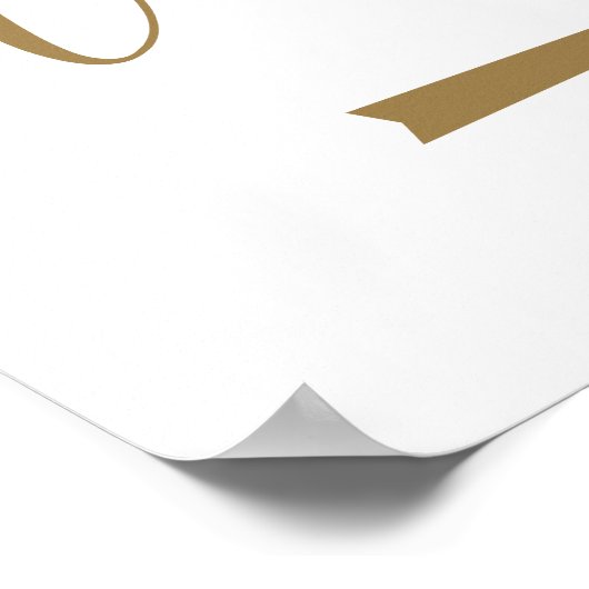 Gold Wedding Arrow Directors signieren Richtig Poster (Ecke)