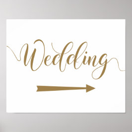 Gold Wedding Arrow Directors signieren Richtig Poster
