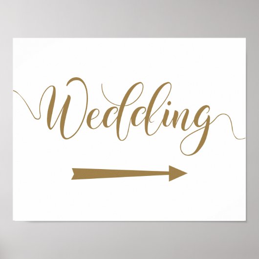 Gold Wedding Arrow Directors signieren Richtig Poster (Vorne)