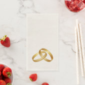 Gold Wedding Band Bild gedruckt Papier Napkin Serviette (Beispiel)