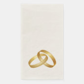 Gold Wedding Band Bild gedruckt Papier Napkin Serviette (Vorderseite)