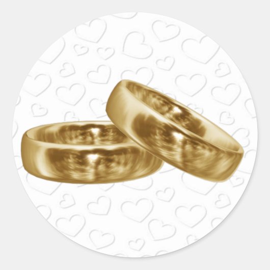 Gold Wedding Band Stickers (Vorderseite)