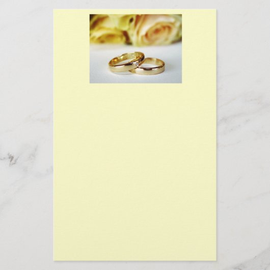 Gold Wedding Bands Briefpapier (Vorderseite)