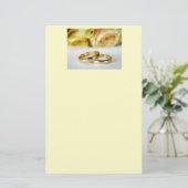 Gold Wedding Bands Briefpapier (Stehend Vorderseite)