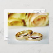 Gold Wedding Bands Postkarte (Vorne/Hinten)