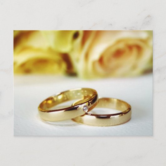 Gold Wedding Bands Postkarte (Vorderseite)
