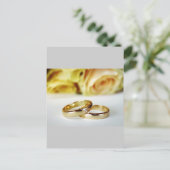 Gold Wedding Bands Postkarte (Stehend Vorderseite)