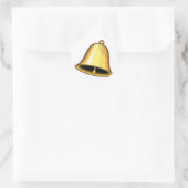 Gold Wedding Bell Runder Aufkleber (Tasche)
