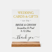 Gold Wedding Cards Geschenke Typografie Acrylschild (Vorderseite)