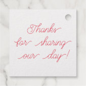 Gold Wedding Danke, Wolf Couple Geschenkanhänger (Rückseite)