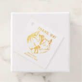 Gold Wedding Danke, Wolf Couple Geschenkanhänger (Mit Box)