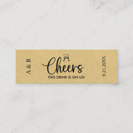 Gold Wedding Drink Ticket Gutschein