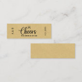 Gold Wedding Drink Ticket Gutschein (Vorne/Hinten)