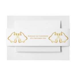 Gold Wedding Einladung Bly Band Bells Ribbon