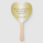 Gold Wedding Fans haben und halten Sprichwort Fächer (Rückseite)