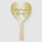 Gold Wedding Fans haben und halten Sprichwort Fächer (Vorderseite)