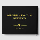Gold Wedding Foil Guestbook Gästebuch (Rückseite)