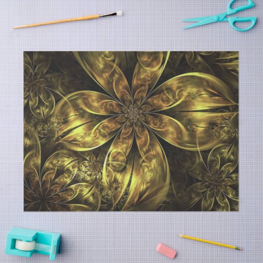 Gold Wedding Fraktal Blume Seidenpapier (Basteln)