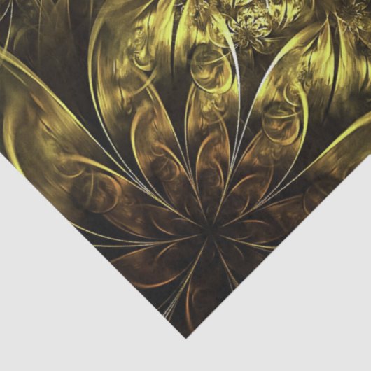 Gold Wedding Fraktal Blume Seidenpapier (Detail)