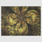 Gold Wedding Fraktal Blume Seidenpapier (Vorderseite)