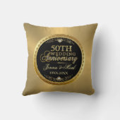Gold Wedding Glam Gold & Diamonds Kissen (Rückseite)