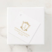 Gold Wedding Initials & Wedding Floral Wappen Geschenkanhänger (Beispiel)