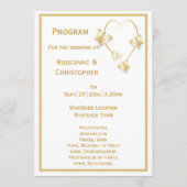 Gold Wedding Program Butterfys Herz Programm (Vorderseite)
