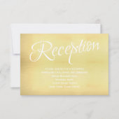 Gold Wedding Reception Info Card Einladung (Vorderseite)