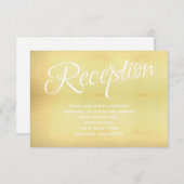 Gold Wedding Reception Info Card Einladung (Vorne/Hinten)