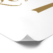 Gold Wedding Restrooms Right Arrow Schild (Ecke)