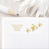 Gold Wedding Return-Adressetikett (Insitu)