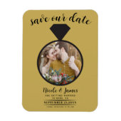 Gold Wedding Ring Foto Save the Date Magnet (Vertikal)