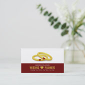 Gold Wedding Rings, Hochzeitsplaner Visitenkarte (Stehend Vorderseite)