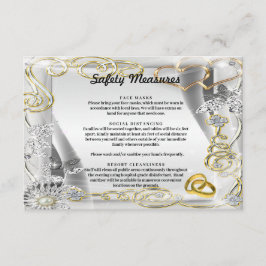 Gold Wedding Rings Hört Sicherheitsmaßnahmen Begleitkarte