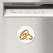 Gold Wedding Rings miteinander verbunden Magnet (In Situ (Geschirrspüler))