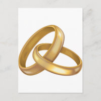 Gold Wedding Rings miteinander verbunden